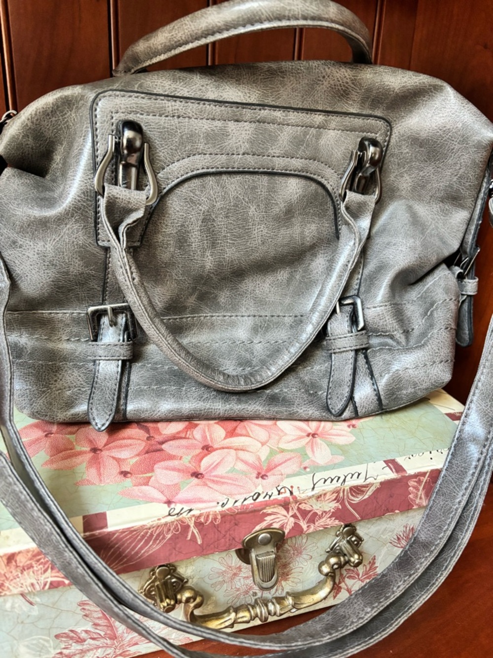 Classic Gray Women's Satchel Handbag